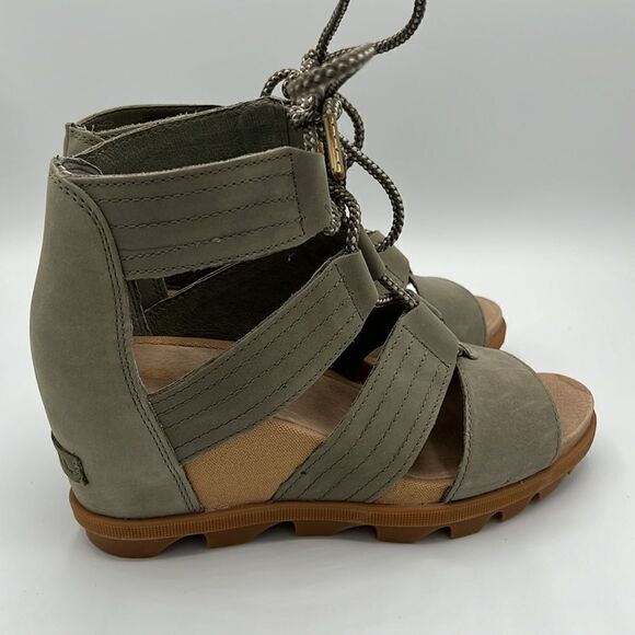 Sorel Joanie II Ghillie Lace Up Gladiator Wedge Sage Green-8.5. B45 - Picture 10 of 14
